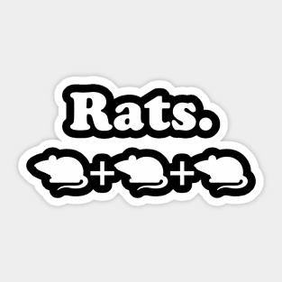 Rats - Wingspan Bird Board Game (White) Sticker